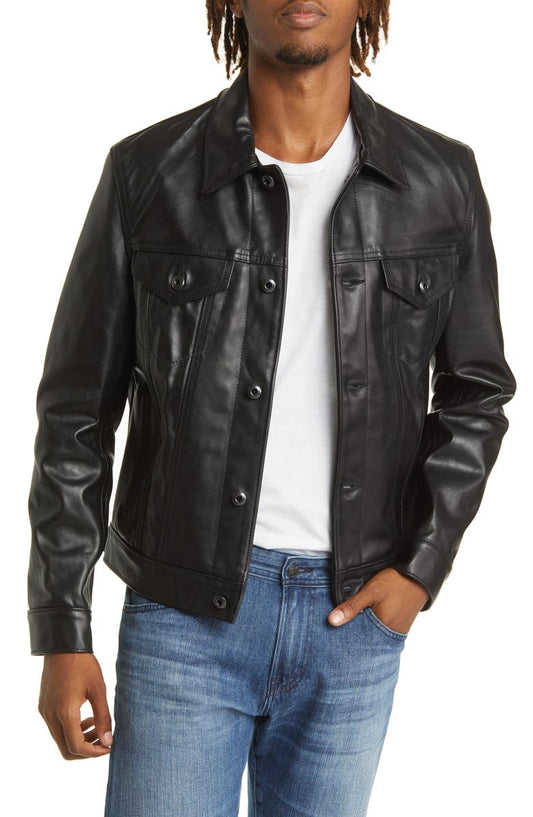 Naked Cowhide Trucker Jacket Schott NYC