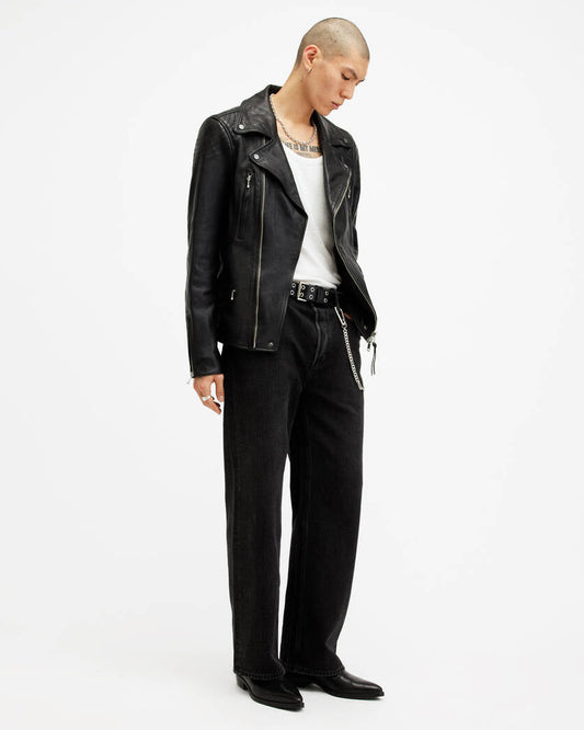 Thurman Zip Up Leather Jacket All Saints