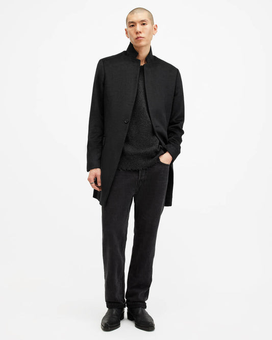 Hargrove Slim Fit Wool Blend Coat All saints