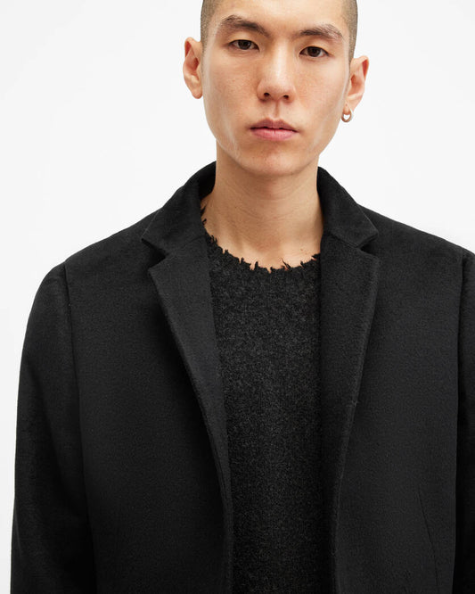 Hargrove Slim Fit Wool Blend Coat All saints