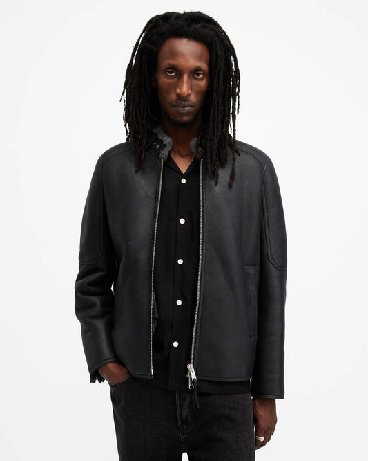 Hayward Shearling Relaxed Fit Jacket All Saints