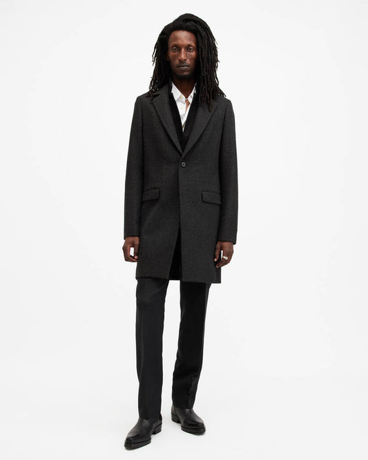 Wixx Tailored Brushed Wool Blend Coat All saints