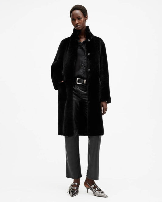 Serra 2-In-1 Reversible Shearling Coat All Saints