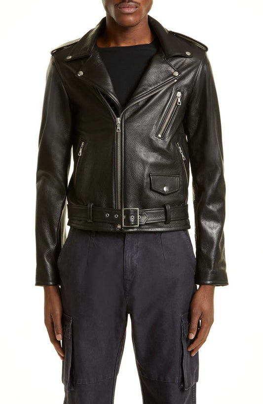 Classic Leather Moto Jacket John Elliott