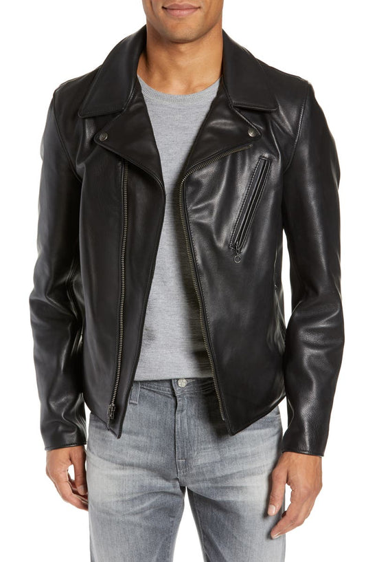 Waxy Cowhide Leather Moto Jacket Schott NYC