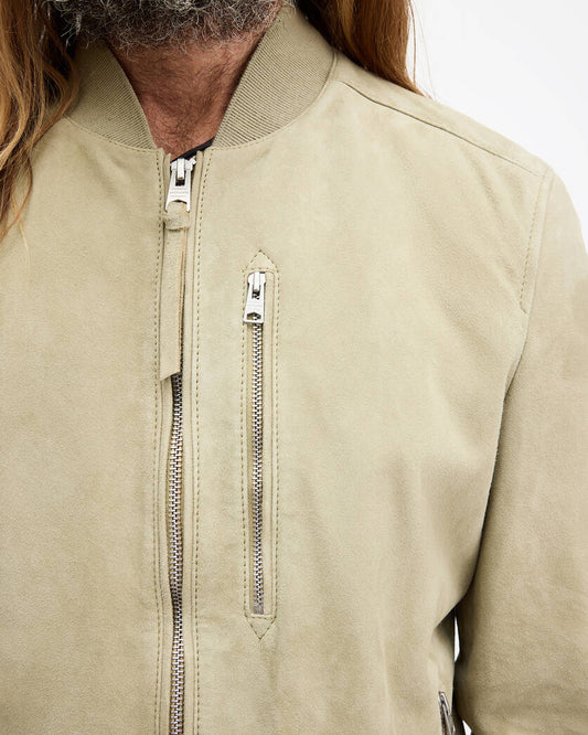 Kemble Suede Zip Up Bomber Jacket