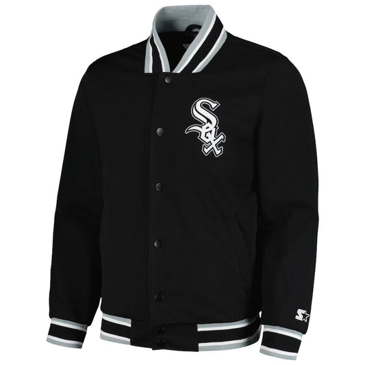 Men's Chicago White Sox Starter Black Secret Weapon Full-Snap Jacket