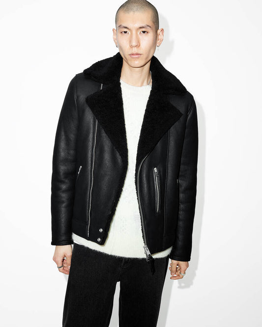 Xena Shearling Biker Jacket Allsaints