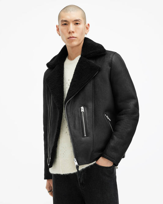 Xena Shearling Biker Jacket Allsaints