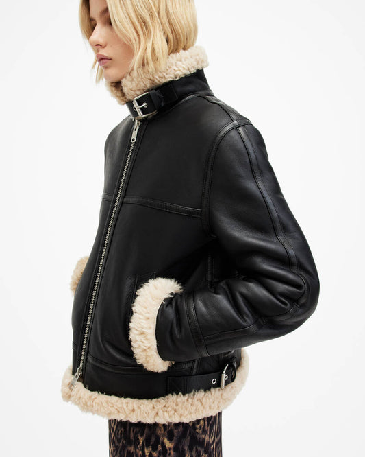 Lorel Shearling Flying Jacket Allsaints