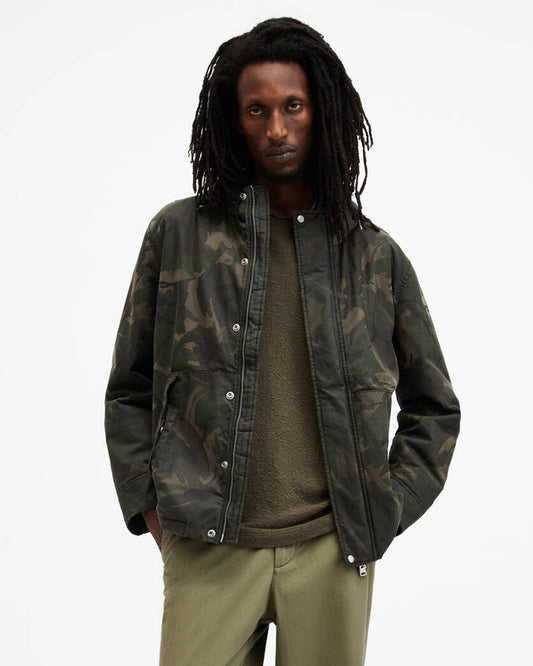 Atticus Camouflage Hooded Jacket Allsaints