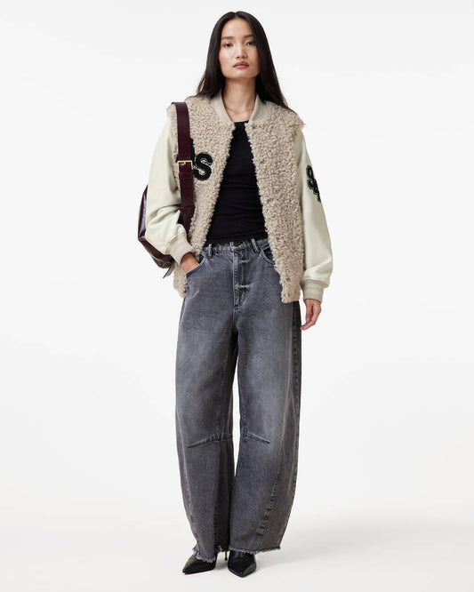 Valerie Shearling Patch Jacket Allsaints