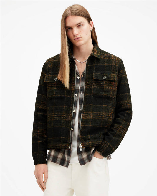 Bauhaus Checked Sherpa Lined Jacket Allsaints