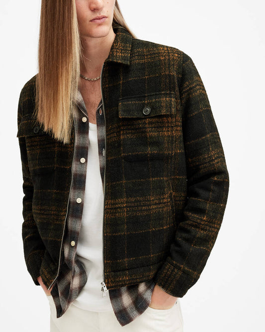 Bauhaus Checked Sherpa Lined Jacket Allsaints