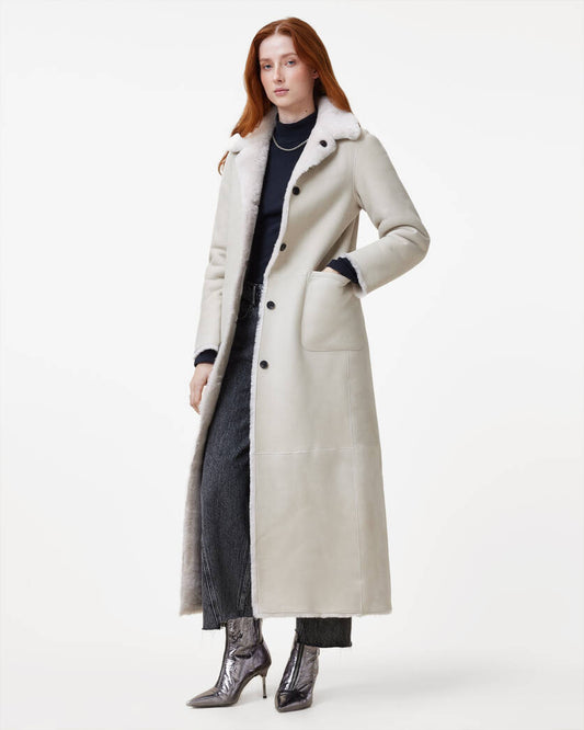 Serra 2-In-1 Reversible Maxi Shearling Coat Allsaints