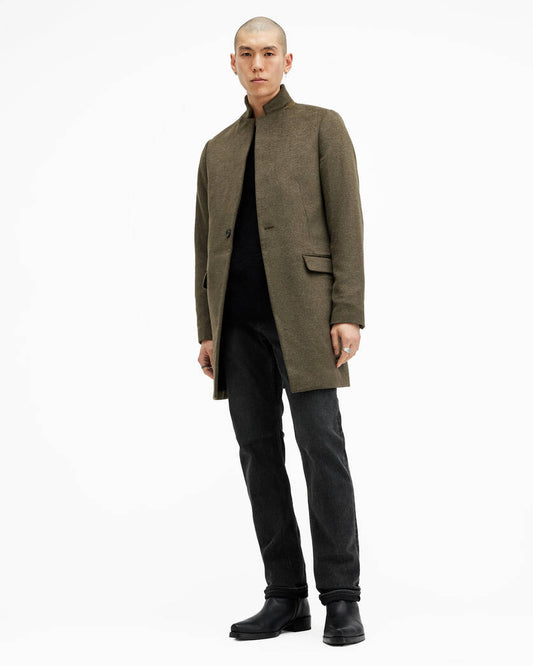 Hargrove Slim Fit Wool Blend Coat Allsaints