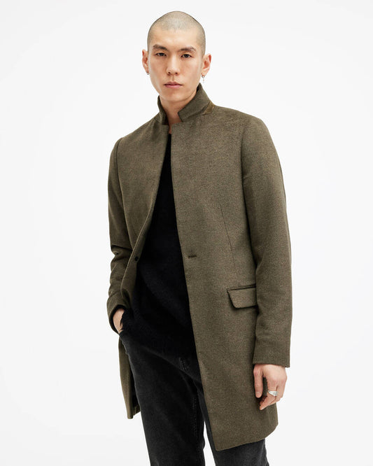 Hargrove Slim Fit Wool Blend Coat Allsaints