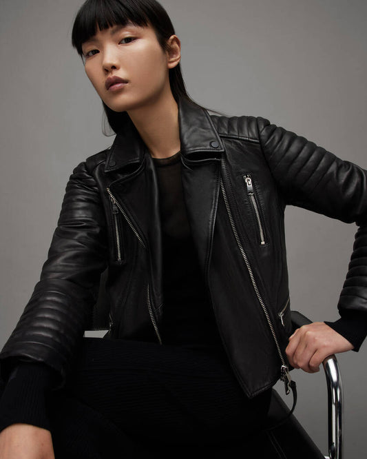 Leoni Leather Biker Jacket